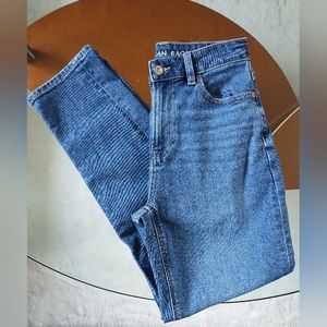 Women’s Blue High-Rise Straight Jeans